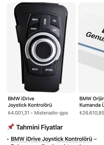 Siyah BMW joyistcik kontroloru - Görsel 3