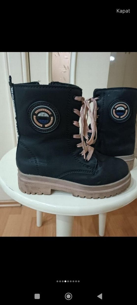 Siyah kız çocuk  Blok Topuklu - Görsel 2