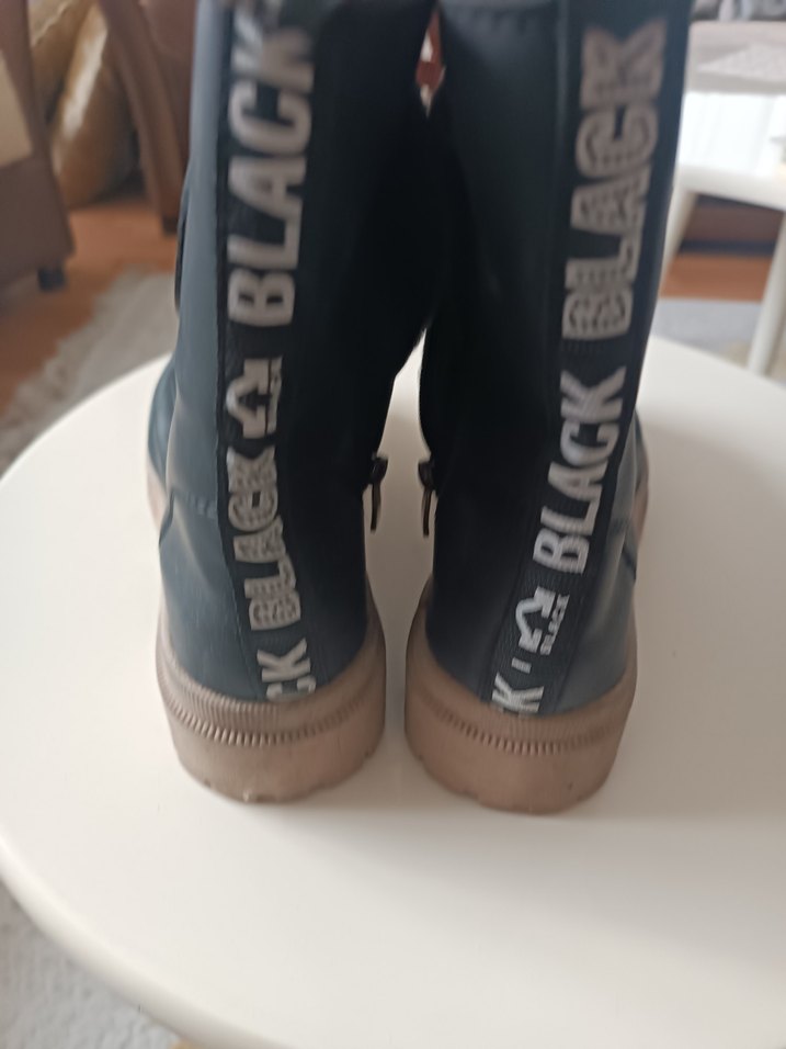 Siyah kız çocuk  Blok Topuklu - Görsel 3