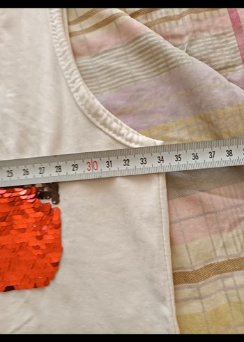 Kız Çocuk Beyaz Kolsuz Tişört - Görsel 6