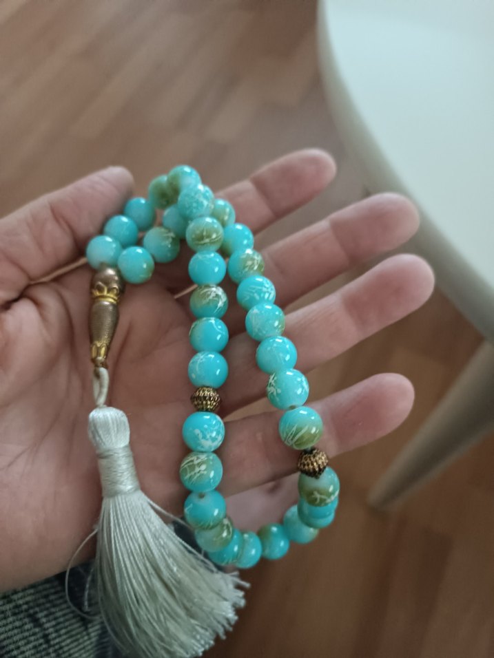 Turkuaz Bohem Erkek Tesbih - Görsel 5