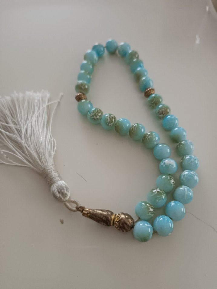 Turkuaz Bohem Erkek Tesbih - Görsel 2