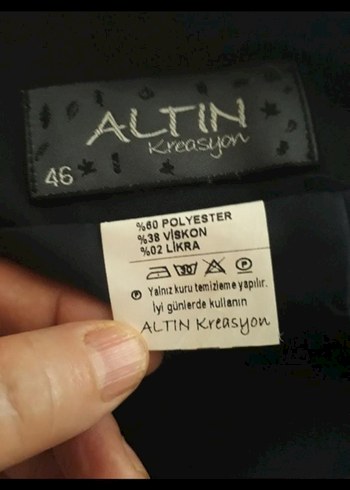 Siyah Uzun Kadın Etek Kemerli - Görsel 5