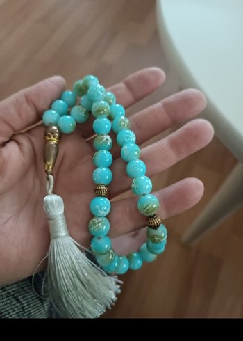 Turkuaz Renkli Bohem Tarz Erkek Tesbihi