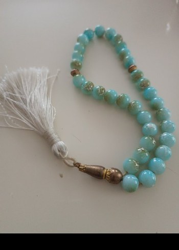 Turkuaz Renkli Bohem Tarz Erkek Tesbihi - Görsel 4