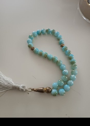 Turkuaz Renkli Bohem Tarz Erkek Tesbihi - Görsel 3