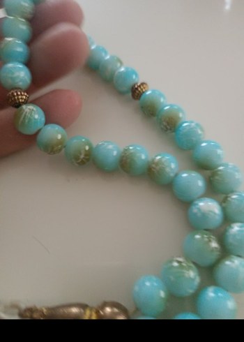 Turkuaz Renkli Bohem Tarz Erkek Tesbihi - Görsel 2