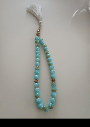 Turkuaz Renkli Bohem Tarz Erkek Tesbihi - Görsel 6