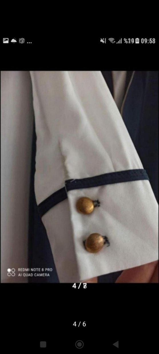 Lacivert Düğmeli Uzun Kadın Takım 38/40 bedene uygun - Görsel 5