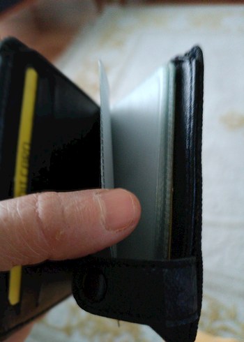 Kilitli Siyah Deri Kadın Cüzdanı - Görsel 9