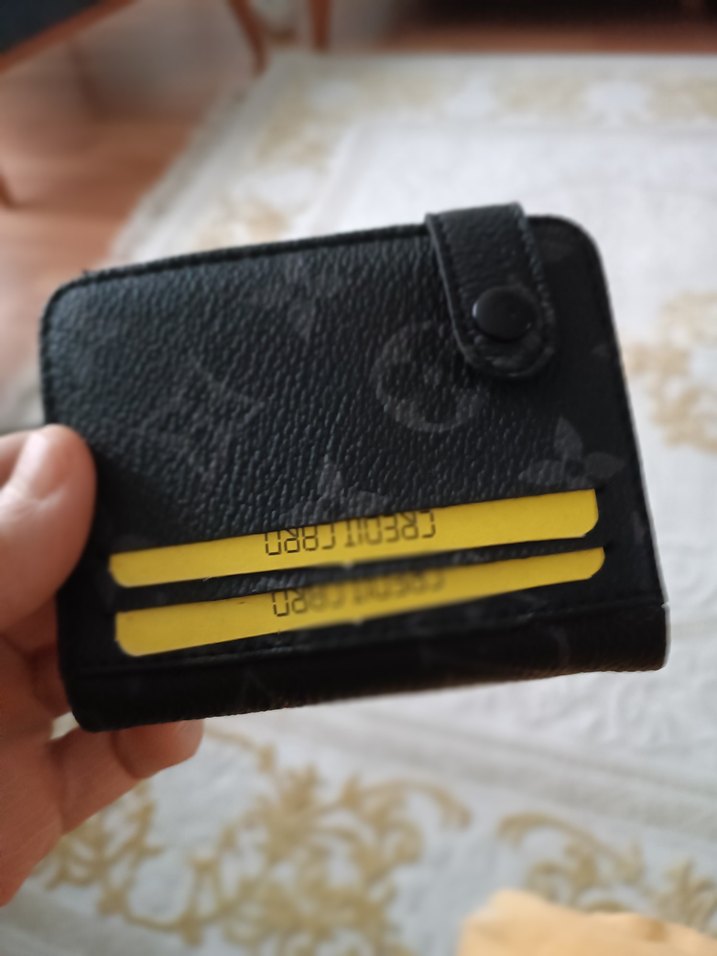 Kilitli Siyah Deri Kadın Cüzdanı - Görsel 3