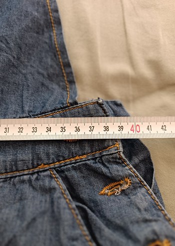 40 Beden Lacivert Midi Denim Uzun Etek
