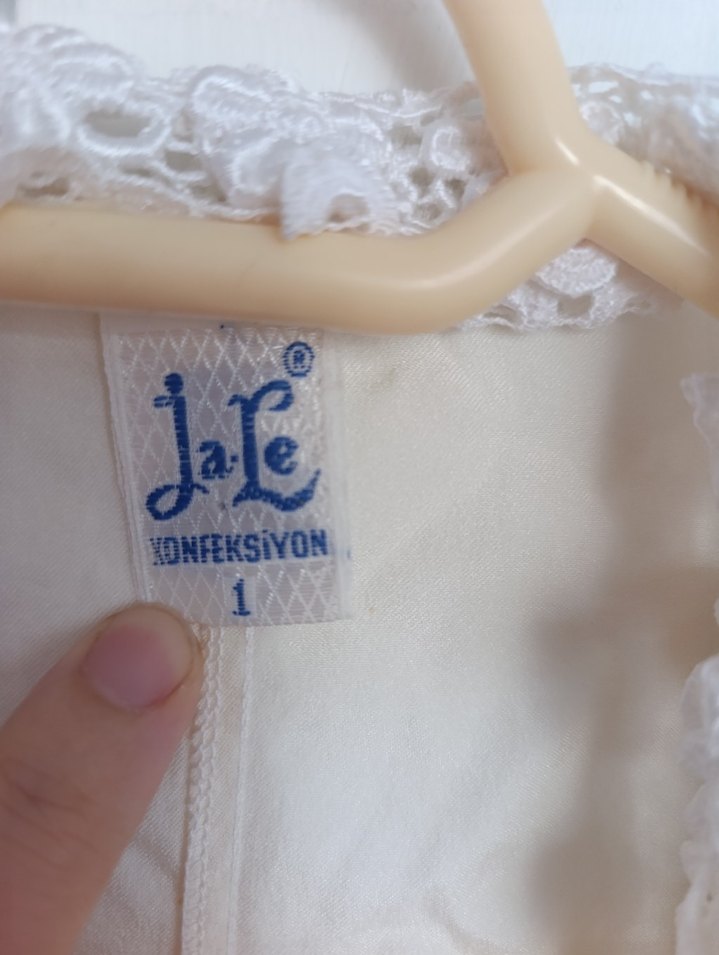 Bohem Uzun Beyaz Kadın Sabahlık - Görsel 5