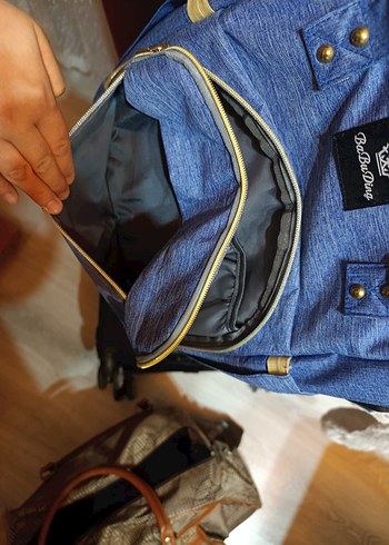 Mavi Baskılı Bebek Çantası - Görsel 9