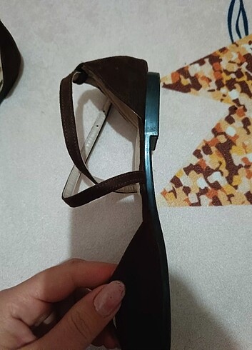 39 Beden kahverengi Renk Sandalet