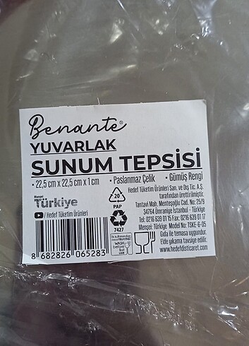Diğer 3 Adet Yuvarlak Tepsi