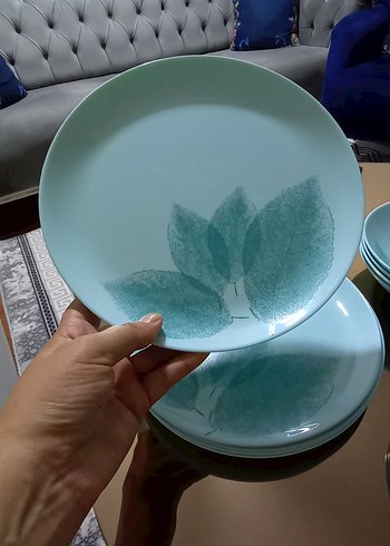Beden turkuaz Renk Luminarc Marka Açık Turkuaz Yemek Tabağı Seti