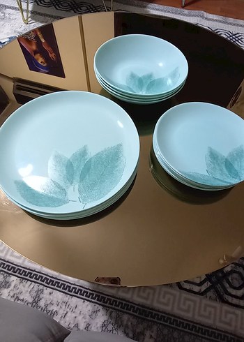 Luminarc Marka Açık Turkuaz Yemek Tabağı Seti