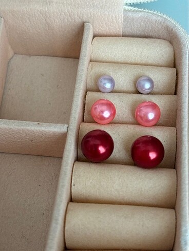3lü renkli inci set