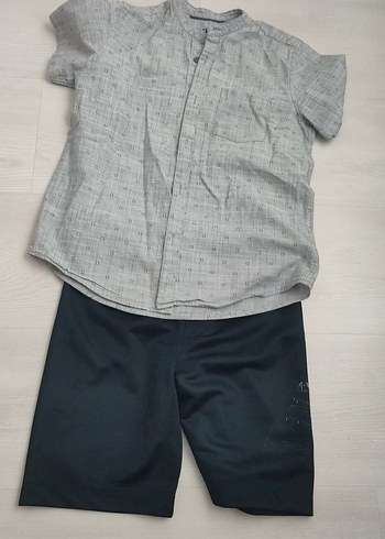 LC Waikiki Erkek Çocuk Gri Vintage Gömlek - Görsel 3