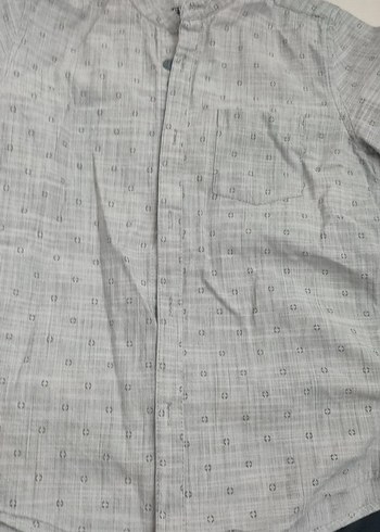 LC Waikiki Erkek Çocuk Gri Vintage Gömlek - Görsel 4