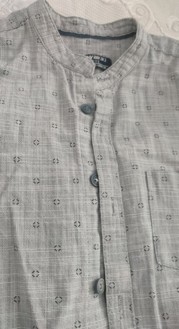 LC Waikiki Erkek Çocuk Gri Vintage Gömlek - Görsel 2