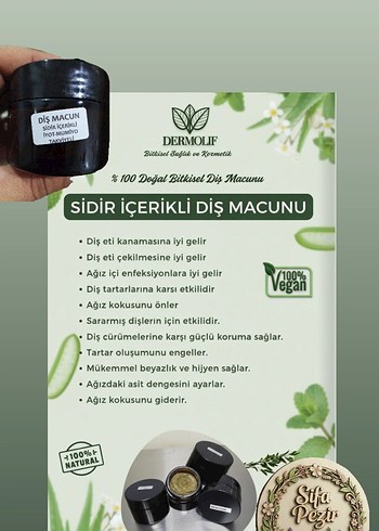 Sidir İçerikli Bitkisel Diş Macunu - Görsel 2