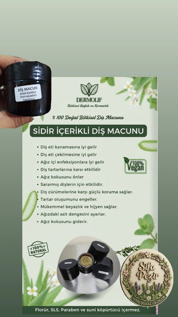 Sidir İçerikli Bitkisel Diş Macunu - Görsel 2