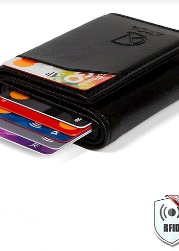 AVCA Erkek Vegan Deri Siyah cüzdan - Görsel 3