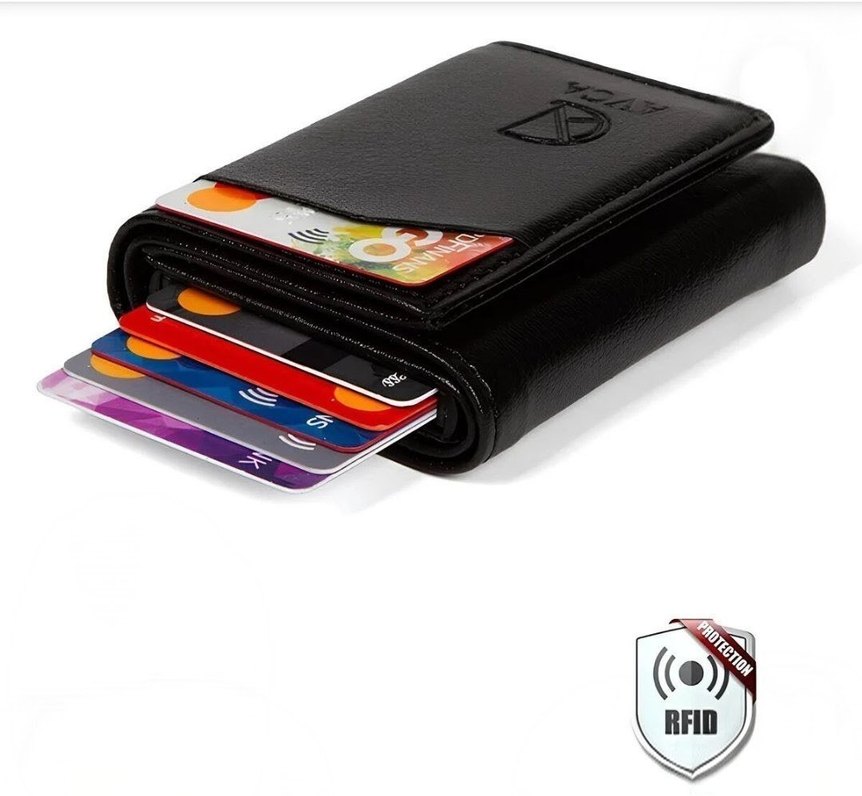 AVCA Erkek Vegan Deri Siyah cüzdan - Görsel 3