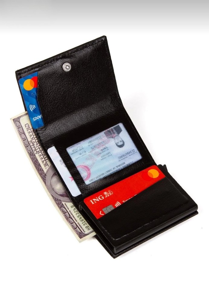 AVCA Erkek Vegan Deri Siyah cüzdan - Görsel 2