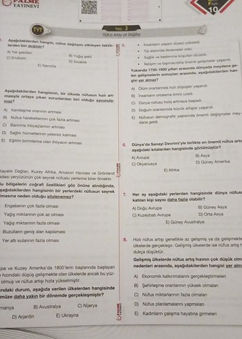 Beden Renk PSF Coğrafya Soru Föyleri - Palme Yayınları
