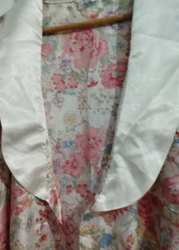 Çiçek Desenli Uzun Bohem Kadın Sabahlık - Görsel 3