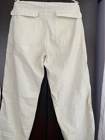 Krem paraşüt pantolon - Görsel 5