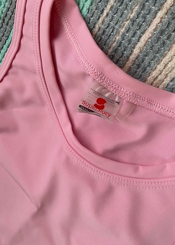 Pembe Yüksek Yaka Kolsuz Atlet - Görsel 2