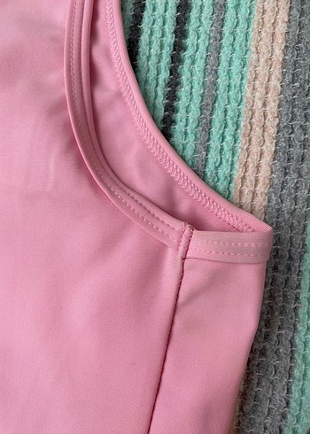 Pembe Yüksek Yaka Kolsuz Atlet - Görsel 4