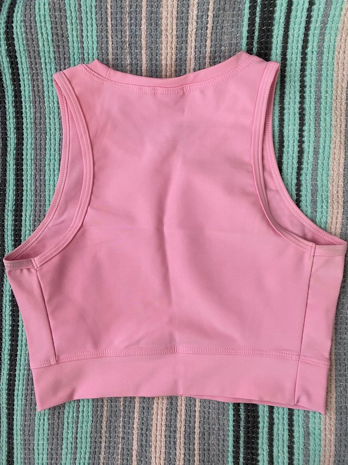 Pembe Yüksek Yaka Kolsuz Atlet - Görsel 3