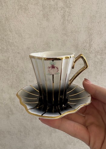 İthal El Boyama TEKLİ Kahve Fincanı - Görsel 4