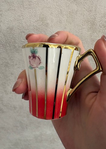 İthal El Boyama TEKLİ Kahve Fincanı - Görsel 13