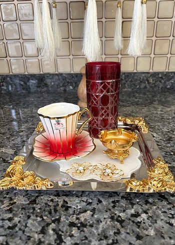 İthal El Boyama TEKLİ Kahve Fincanı - Görsel 3