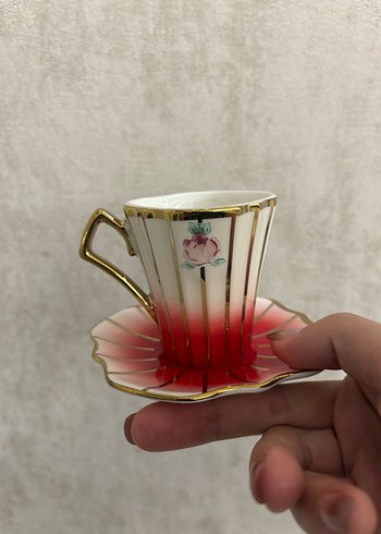 İthal El Boyama TEKLİ Kahve Fincanı - Görsel 10