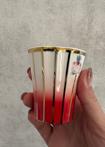 İthal El Boyama TEKLİ Kahve Fincanı - Görsel 14