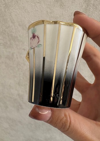 İthal El Boyama TEKLİ Kahve Fincanı - Görsel 6