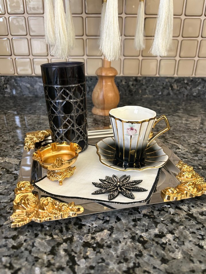 İthal El Boyama TEKLİ Kahve Fincanı - Görsel 2