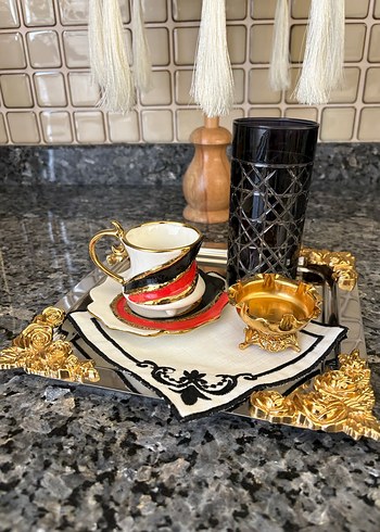 İthal TEKLİ El Boyama Kahve Fincanı - Görsel 8