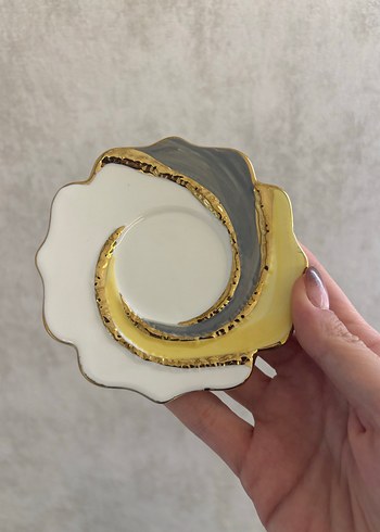 İthal TEKLİ El Boyama Kahve Fincanı - Görsel 7