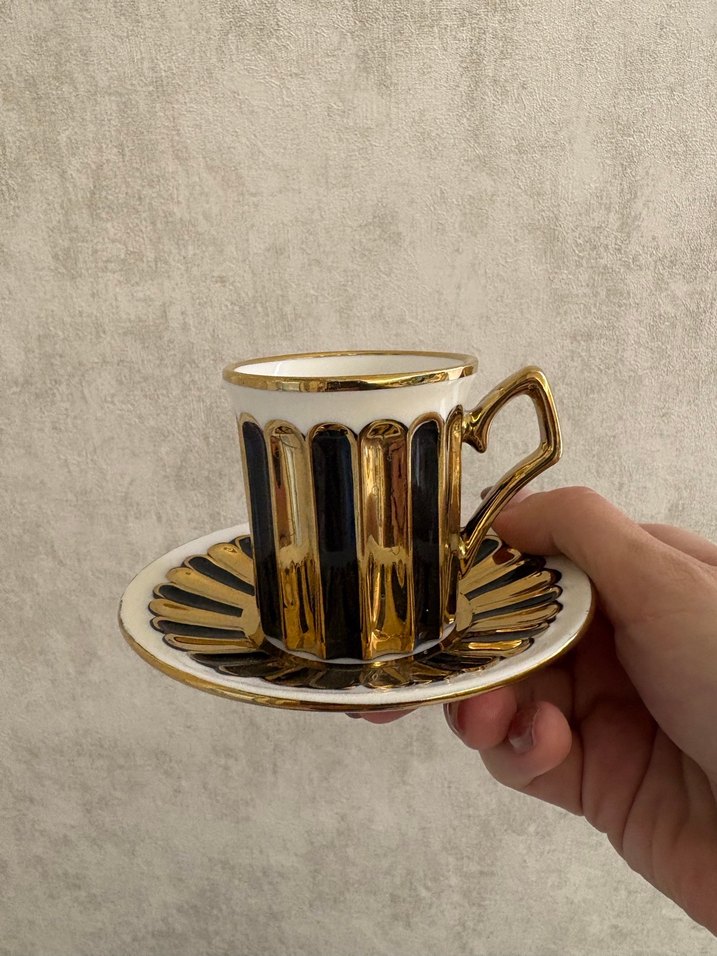 İthal El Boyama Tadında TEKLİ Kahve Fincanı - Görsel 2