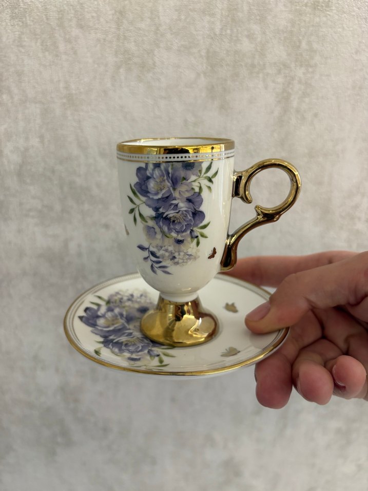 İthal Minimal Hatalı tekli Kahve Fincan - Görsel 2