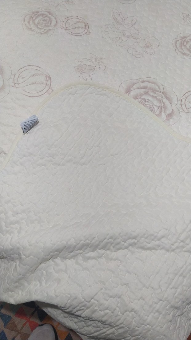 Krem Pastel Desenli Yatak Örtüsü bikac defa serildi   sıfır gibi - Görsel 5