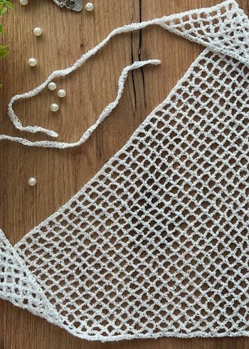 Örgü Bandana Fular - Görsel 2